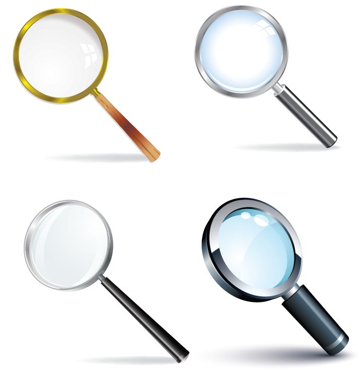 free vector Magnifying Glass Vector Set